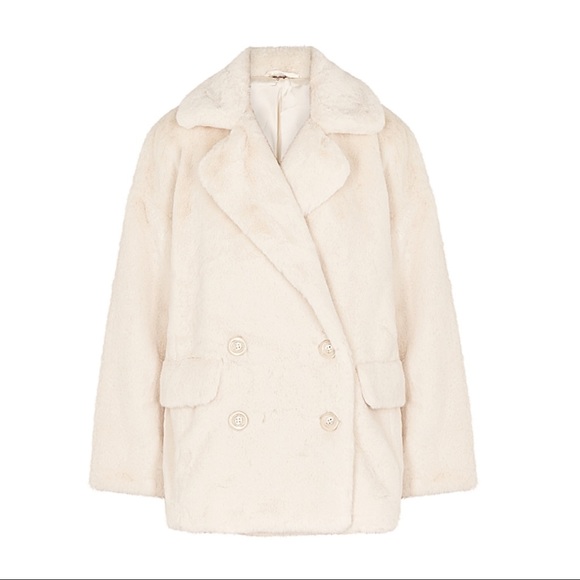 FREE PEOPLE JACKET TEDDY COAT FAUX FUR JACKET A2C - Picture 7 of 16